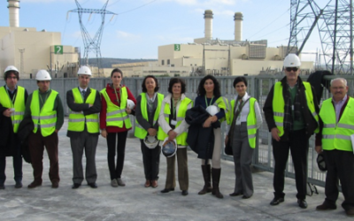 La responsable europea de seguimiento de proyectos Life visita las obras de construcción de la planta de microalgas CO2ALGAEFIX en Arcos de la Frontera (Cadiz)