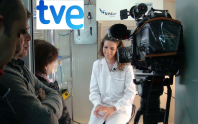 TVE graba en la planta PTEM y entrevista a varios científicos de AlgaEnergy para el reportaje Enfoque Microalgas de Informativos de TVE.