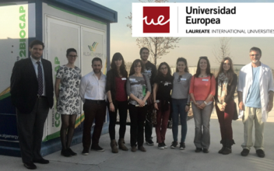 Alumnos de 4º del Grado de Biotecnología de la Universidad Europea de Madrid visitan la planta PTEM de AlgaEnergy