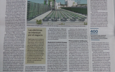 El Economista publica un artículo sobre el despegue comercial de AlgaEnergy
